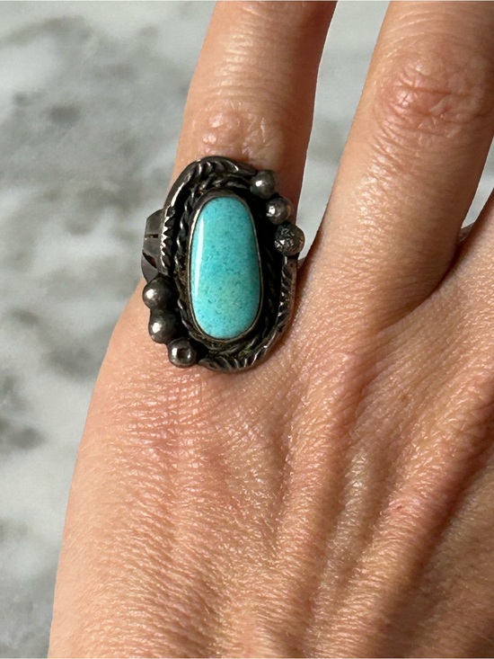 Jewelry - Sterling Silver Turquoise Statement Ring - Blue